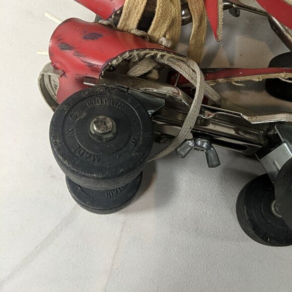 Mothercare Vintage Roller Skates Kids 8-4 Made in Britain Rollschuhe 25-37 Red - Picture 10 of 14